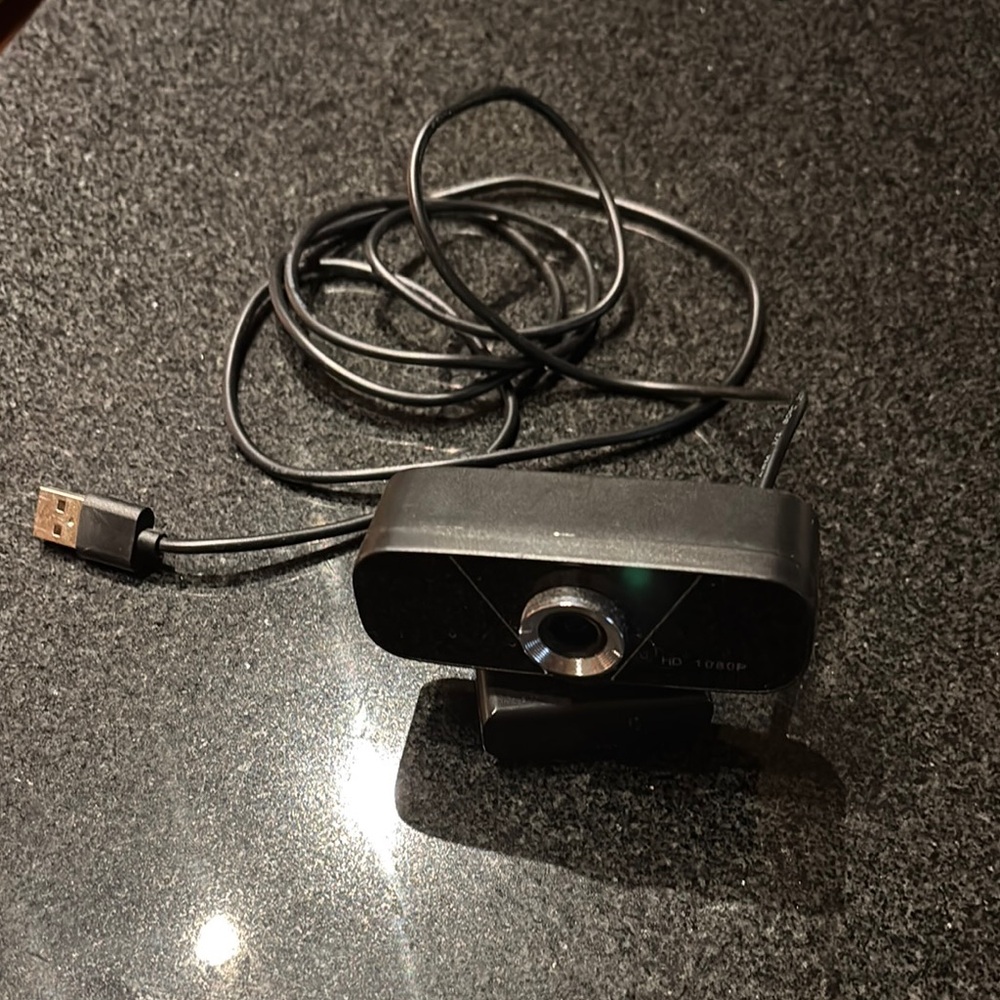 High-Definition Black Webcam